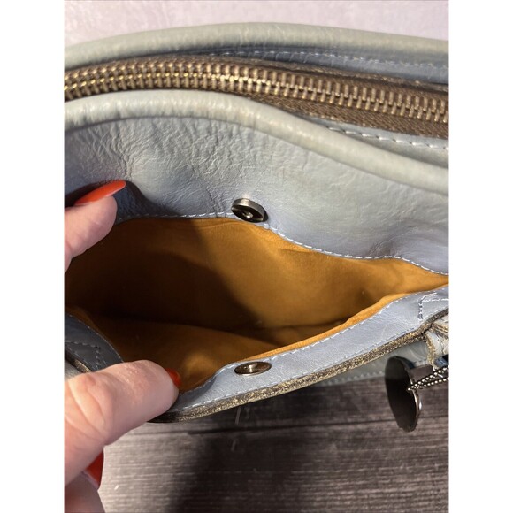 Patricia Nash Women's SMALL PARIS SATCHEL Slate Blue Preowned - Picture 6 of 15